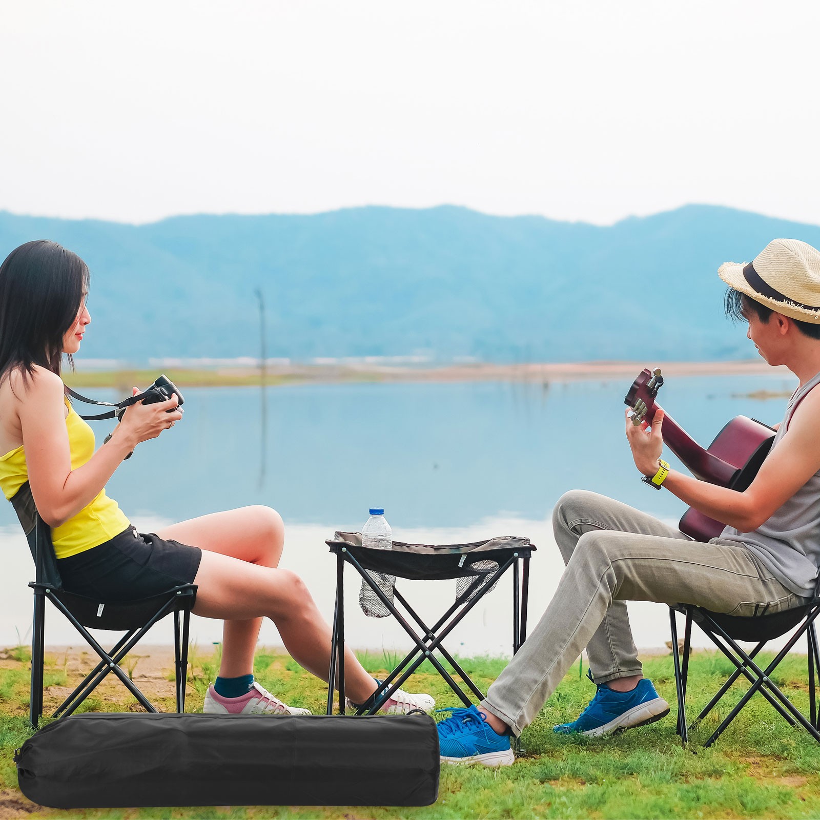 2Pcs 35" Camp Chair Replacement Bag Nylon Foldable Carry Storage Bag with Strap