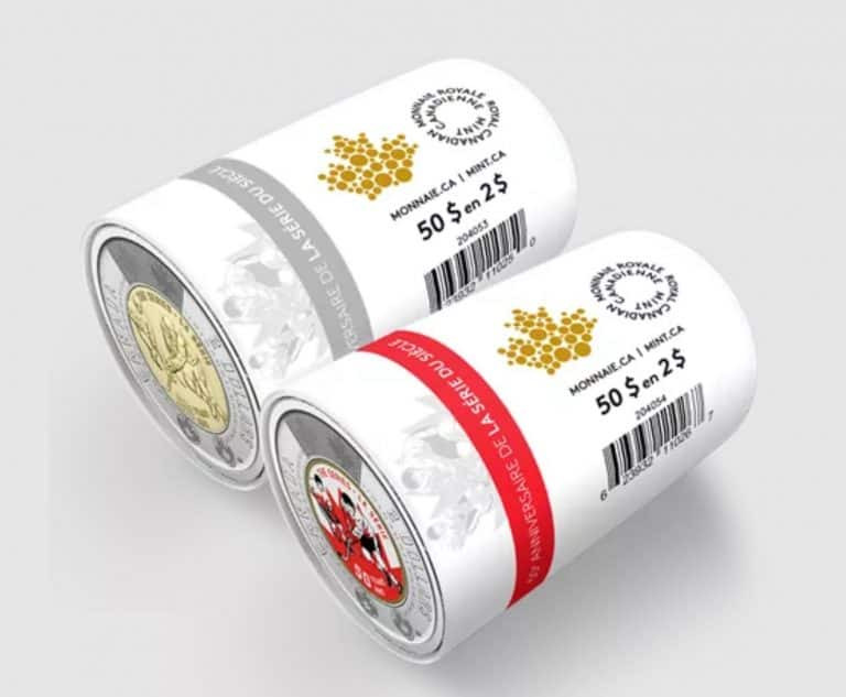 2022 Canadian $2 Special Wrap Coin Rolls, Colorized & BU Summit Series