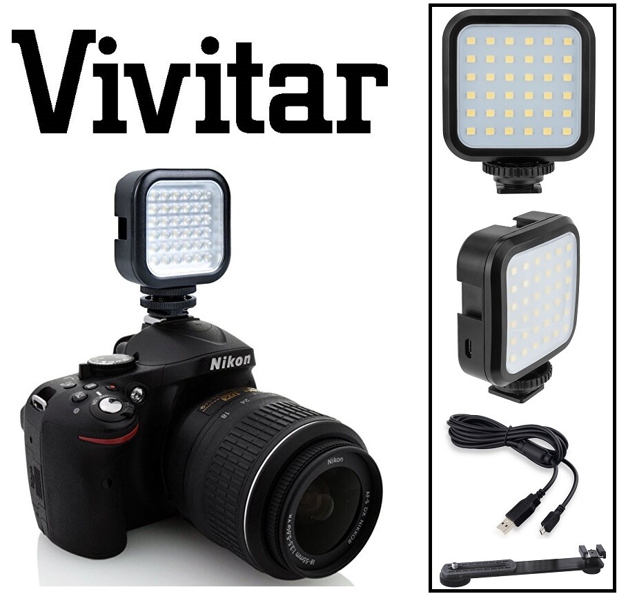 Compact Rechargeable LED Light With Power Set For Canon EOS Rebel SL3 M100 RP