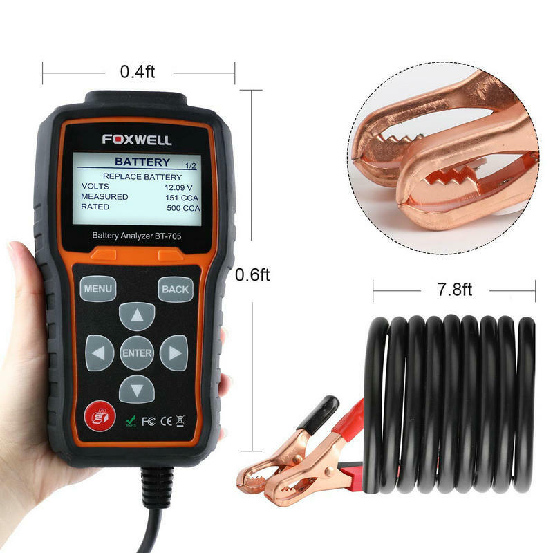 Foxwell BT705 12V 24V Car Truck Battery Load Tester & Charging System Analyzer
