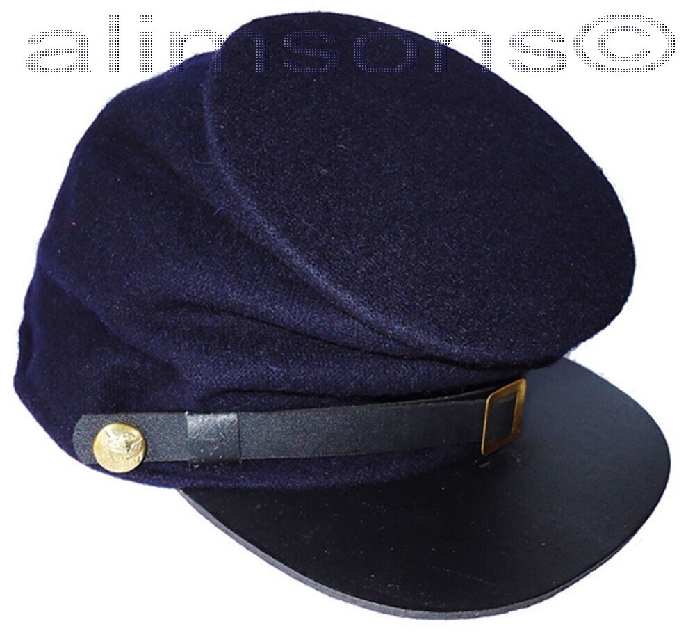 American Civil Indian War Reenactor Union Wool Enlisted Forage Cap -All Sizes