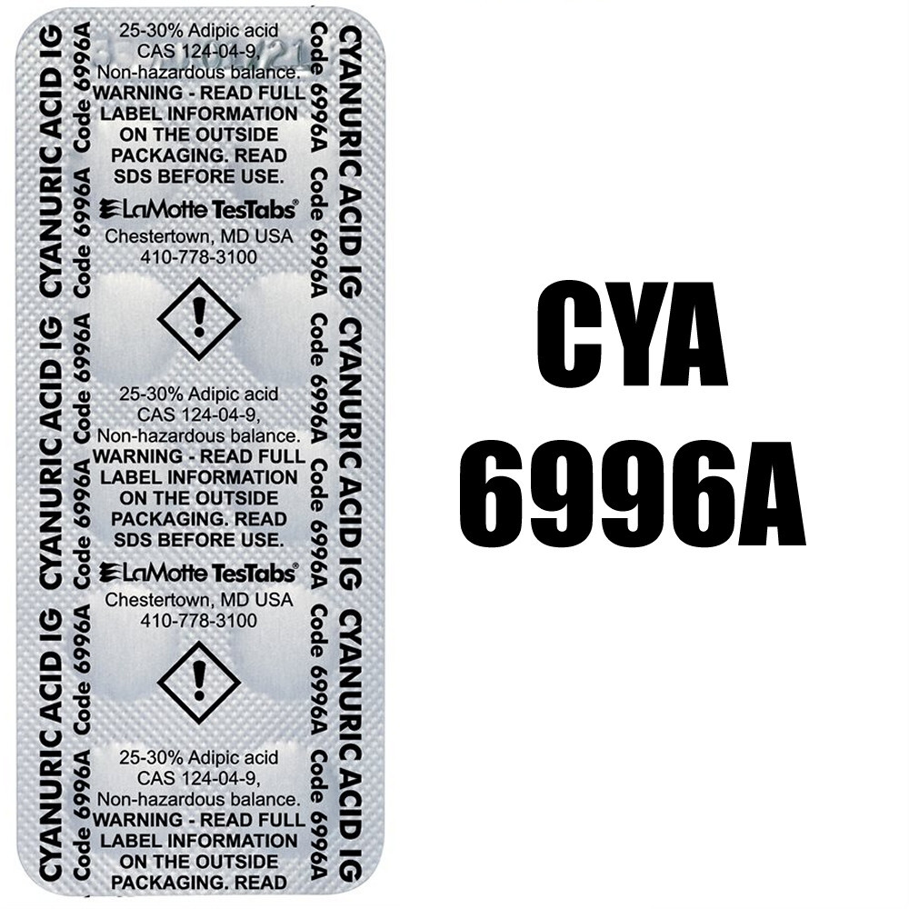 LaMotte CYA Cyanuric Acid Test Tablets 100/PK, Exp 5/2027, 6996A 6996 Reagent