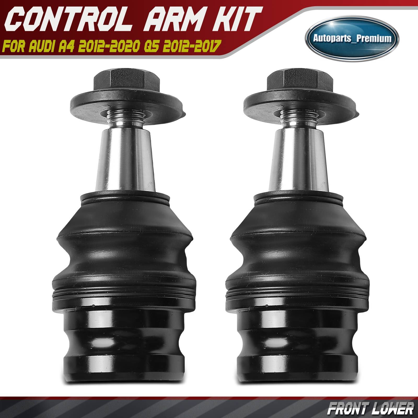 2x Front Lower Ball Joints for Audi A4 2012-2020 Q5 2012-2017 A5 2011-2014 A6