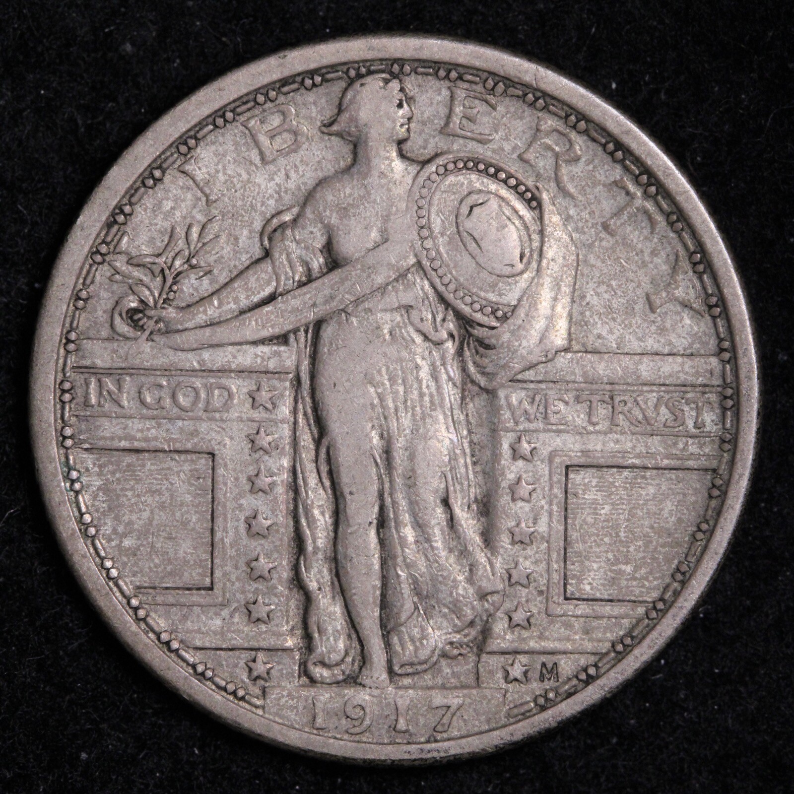 1917 Type 1 Standing Liberty Quarter CHOICE XF+ FREE SHIPPING E645 QBA