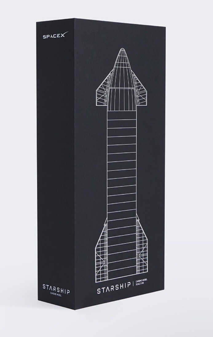 Brand New SpaceX Chrome Starship Model. Straight from Space X In Box.