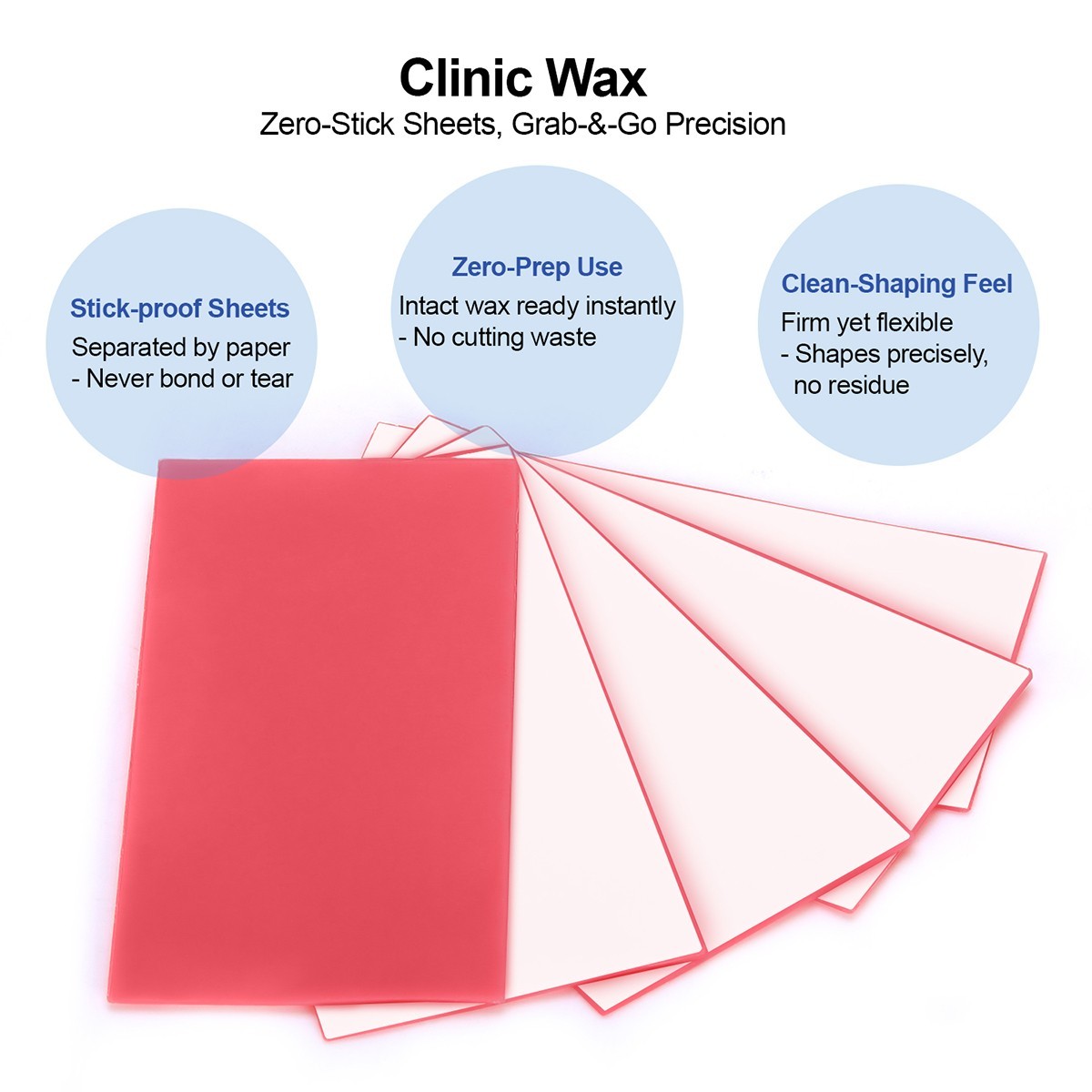18 Sheets Dental Base Plate Wax Red Modeling Wax 1.3mm Utility Instruments