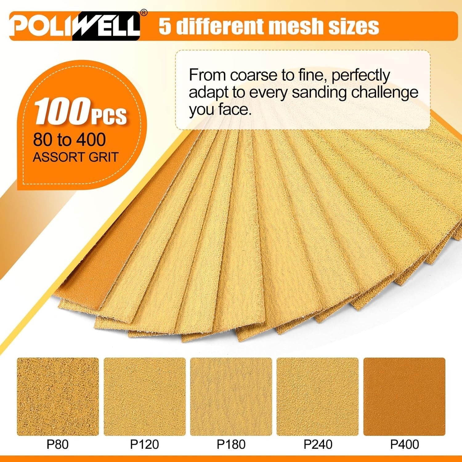 Comfortable 100 Pcs Detail Sanding Block Kit - 3.5" Mini Tool for Small Projects