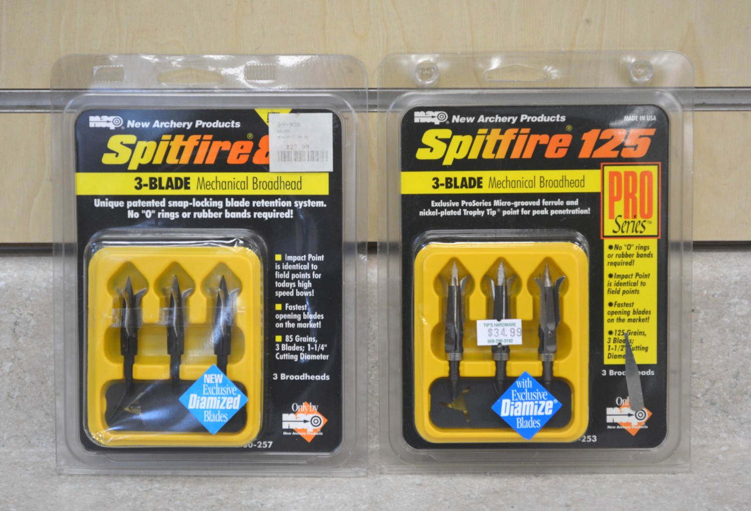 NAP Spitfire  85+125 3-Blade Mechanical Broadheads (Set of 2) *New* FREE SHIP