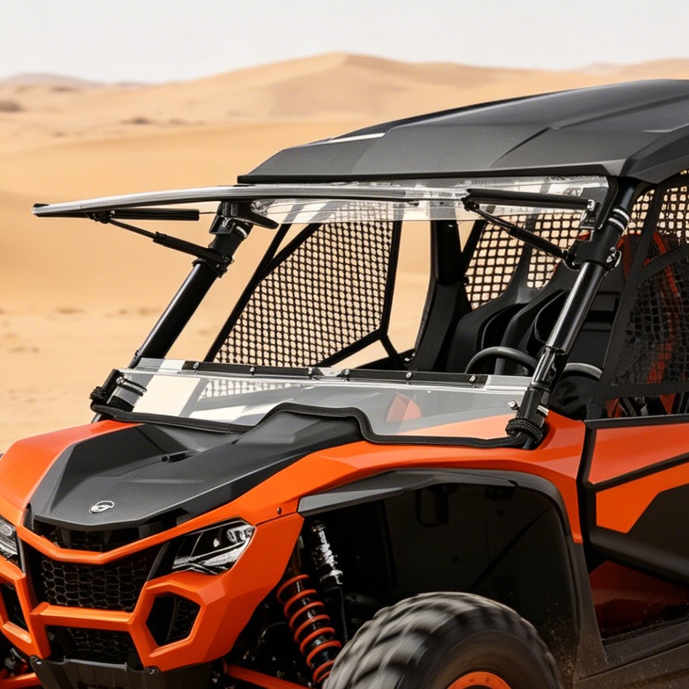 Front Flip Windshield Clear Window For Honda Talon 1000X/1000R/1000X4 2019-2025