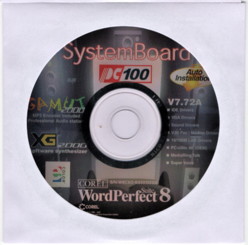PCChips M720 M740 M750 M760 M770 M780 M800 Motherboard Drivers CD-ROM (2000)