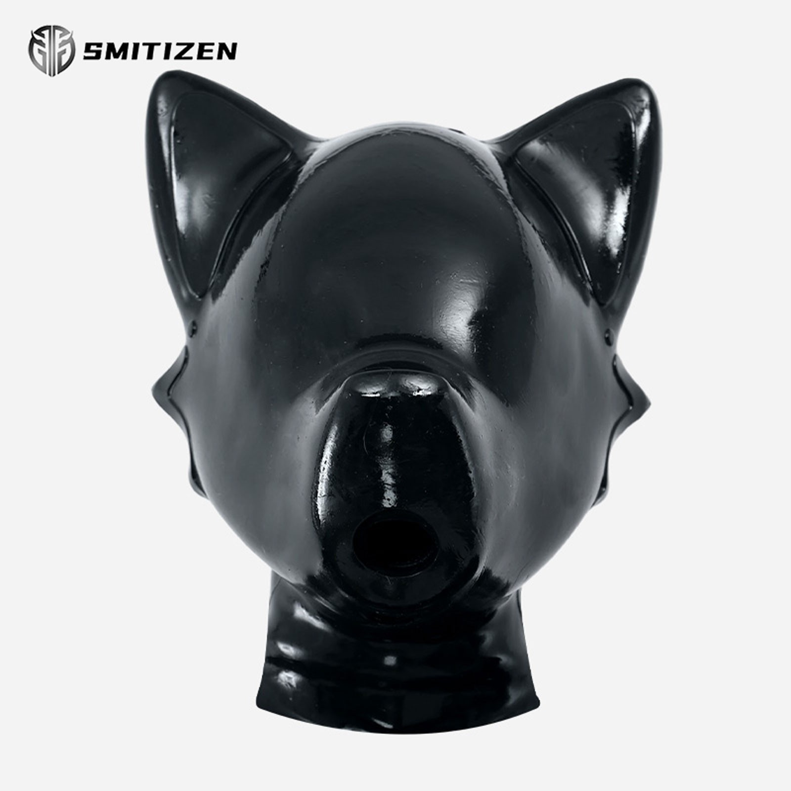 Smitzien Black Glossy Silicone Air Drone Monster Mask for Halloween Party Cos