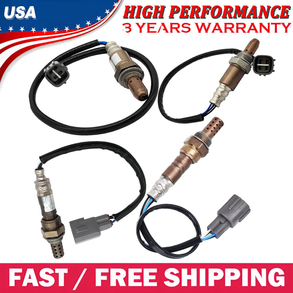 Set of 4 Oxygen O2 Sensors Upstream&Down For Lexus ES350 2007-2011 3.5L V6 NEW