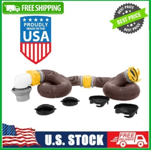 Camco Revolution 360 20-Ft Heavy-Duty Camper/RV Sewer Hose Kit | HTS Vinyl