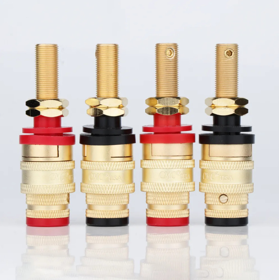 CMC 878L-S Speaker Binding Post Audio Jack Sockets HiFi Copper Plated Connectors