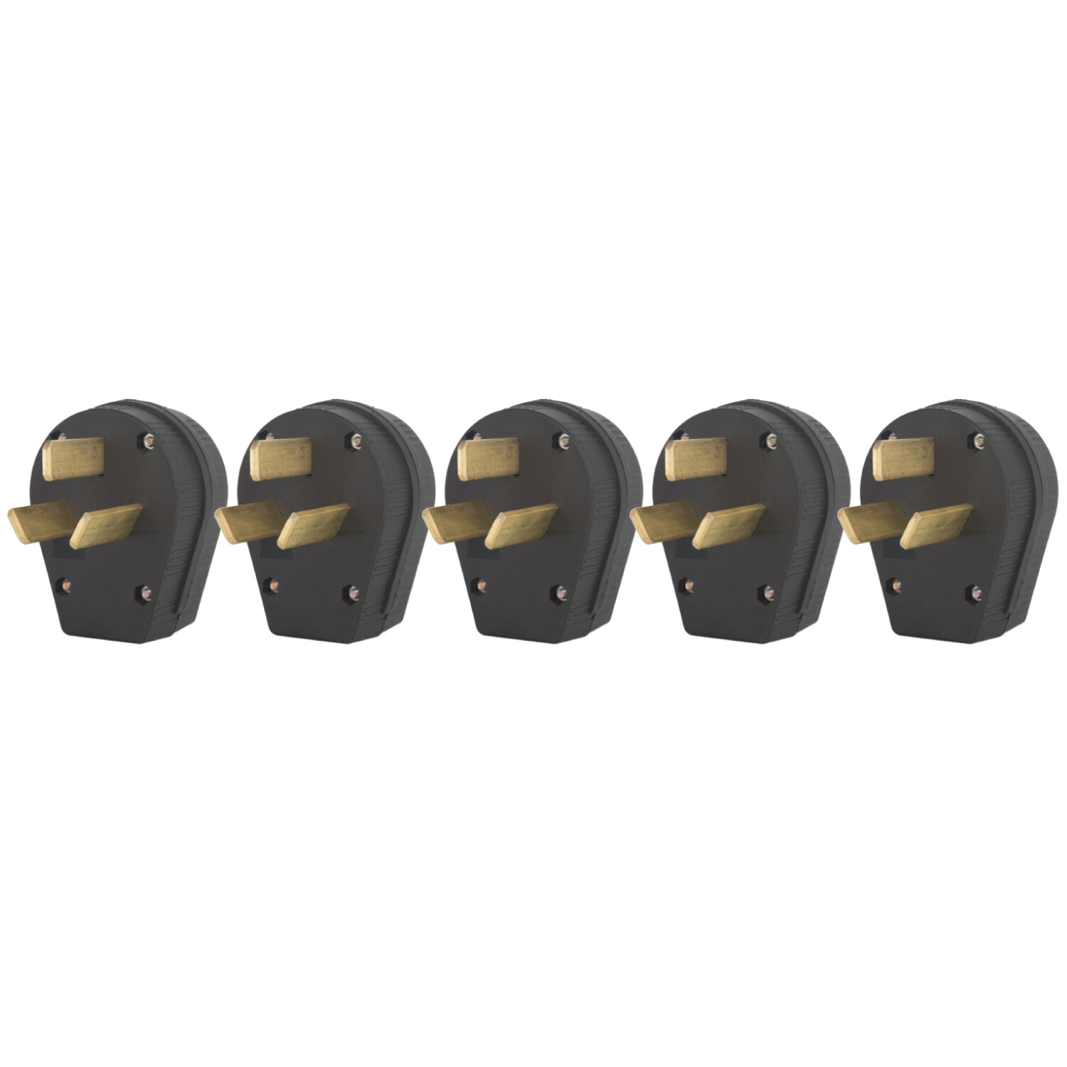 5-pk NEMA 10-50P Male Plug 50A 125/250V Power Plug for Generator Dryer RV Welder