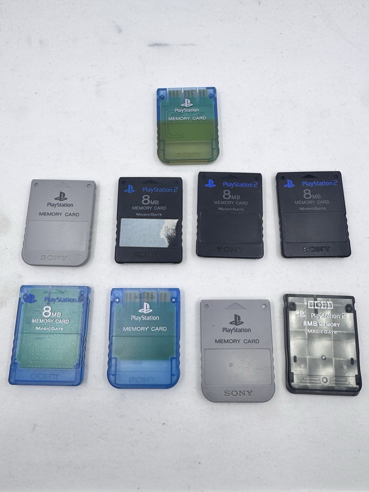 PlayStation Memory Card Lot (9 Memory Cards)