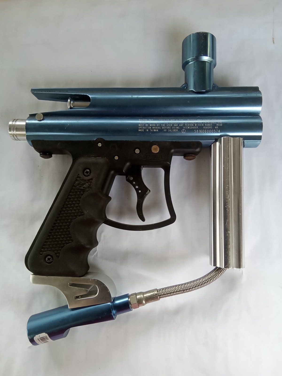 View Loader Orion VL Paintball Guns Blue Chrome Marker 2 Finger Trigger Untested