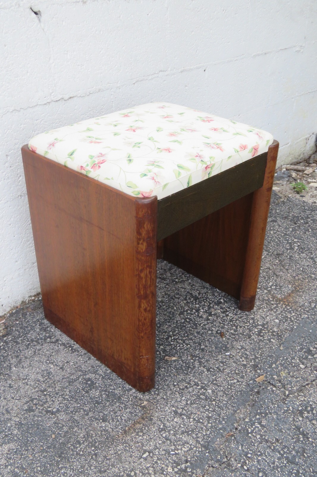 Art Deco Early 1900s Vanity Stool Bench Ottoman 5546