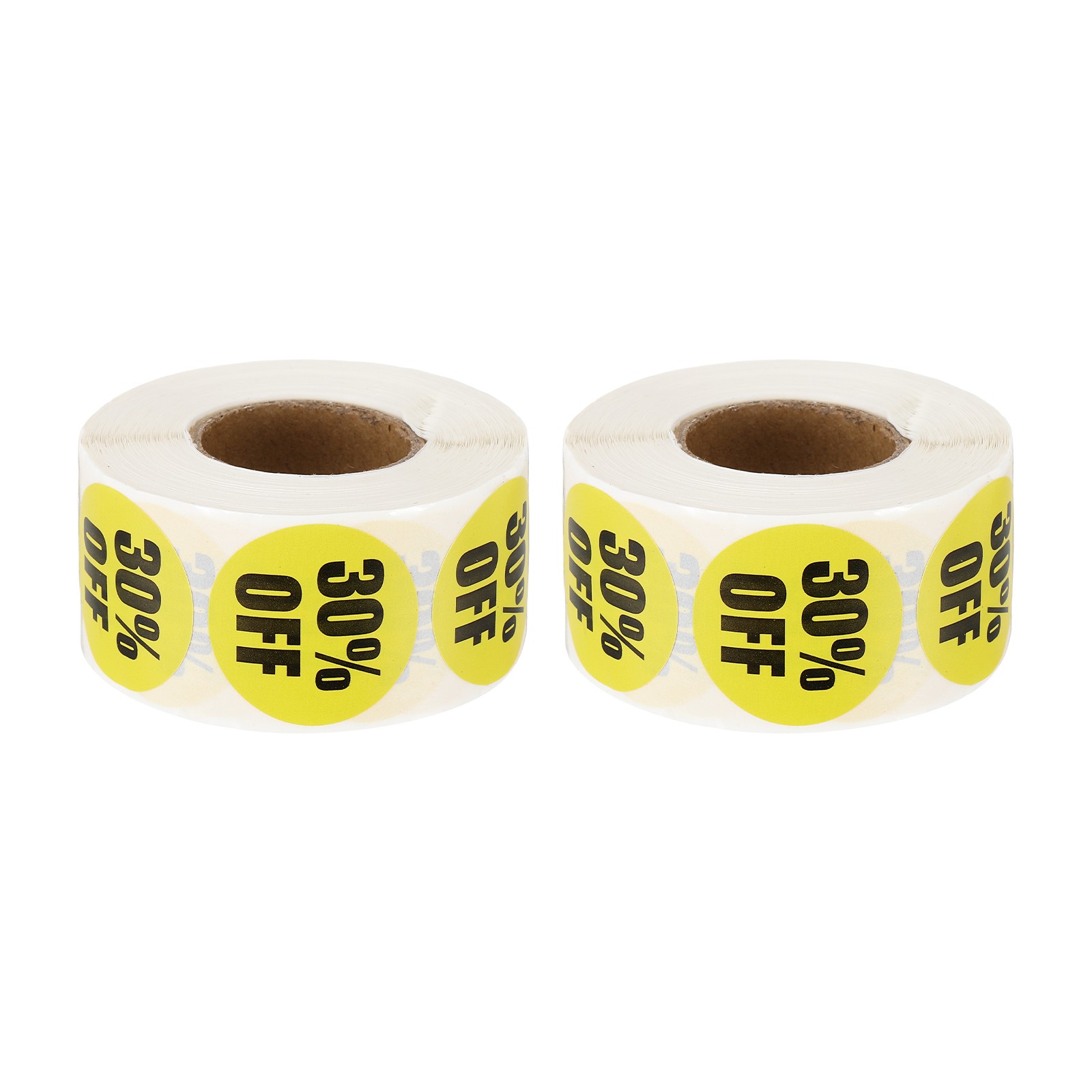 1000Pcs 30% Off Stickers for Retail for Shops Yellow