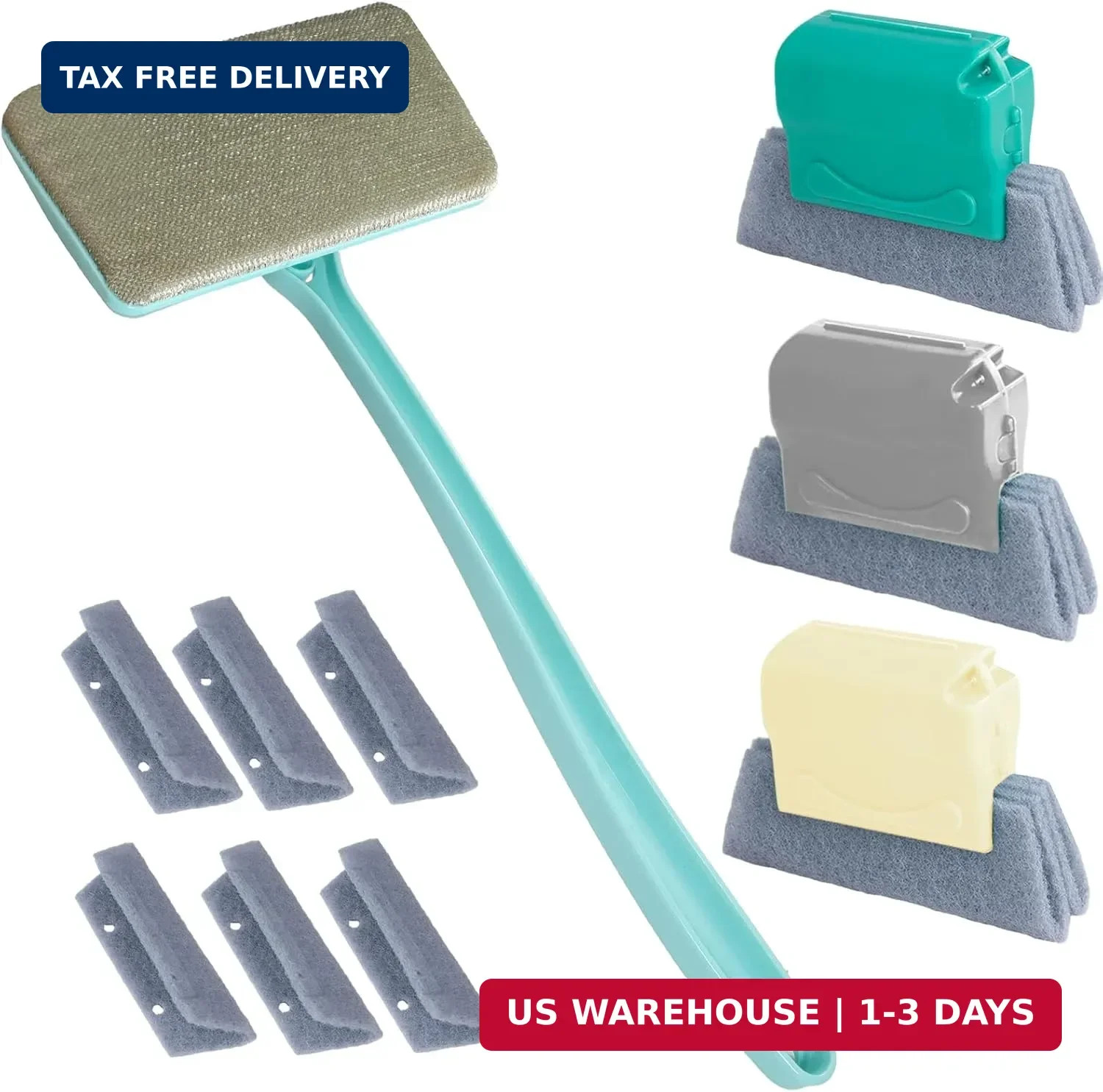 Window Screen Cleaner & Track Cleaning Kit - Mesh Screen Cleaning Brush + 3 Groo