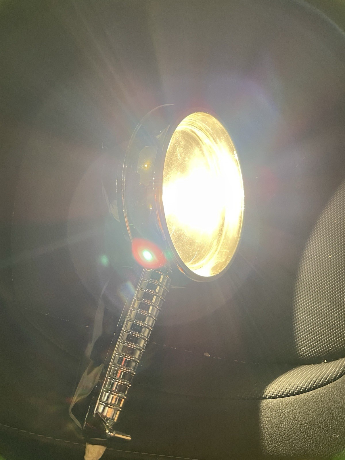 Vintage Chrome Pathfinder Model 777 Hand Held Spotlight 12 VOLT Tested - Works