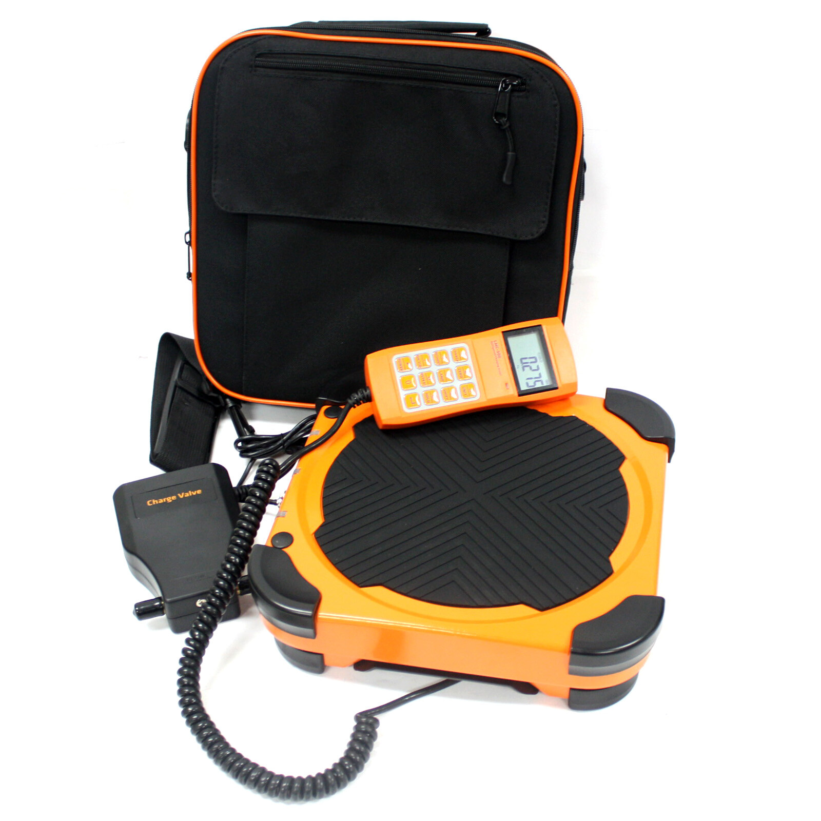 220lbs Electronic Refrigerant Scale w/ Charge Valve HVAC Charging Digital Weight