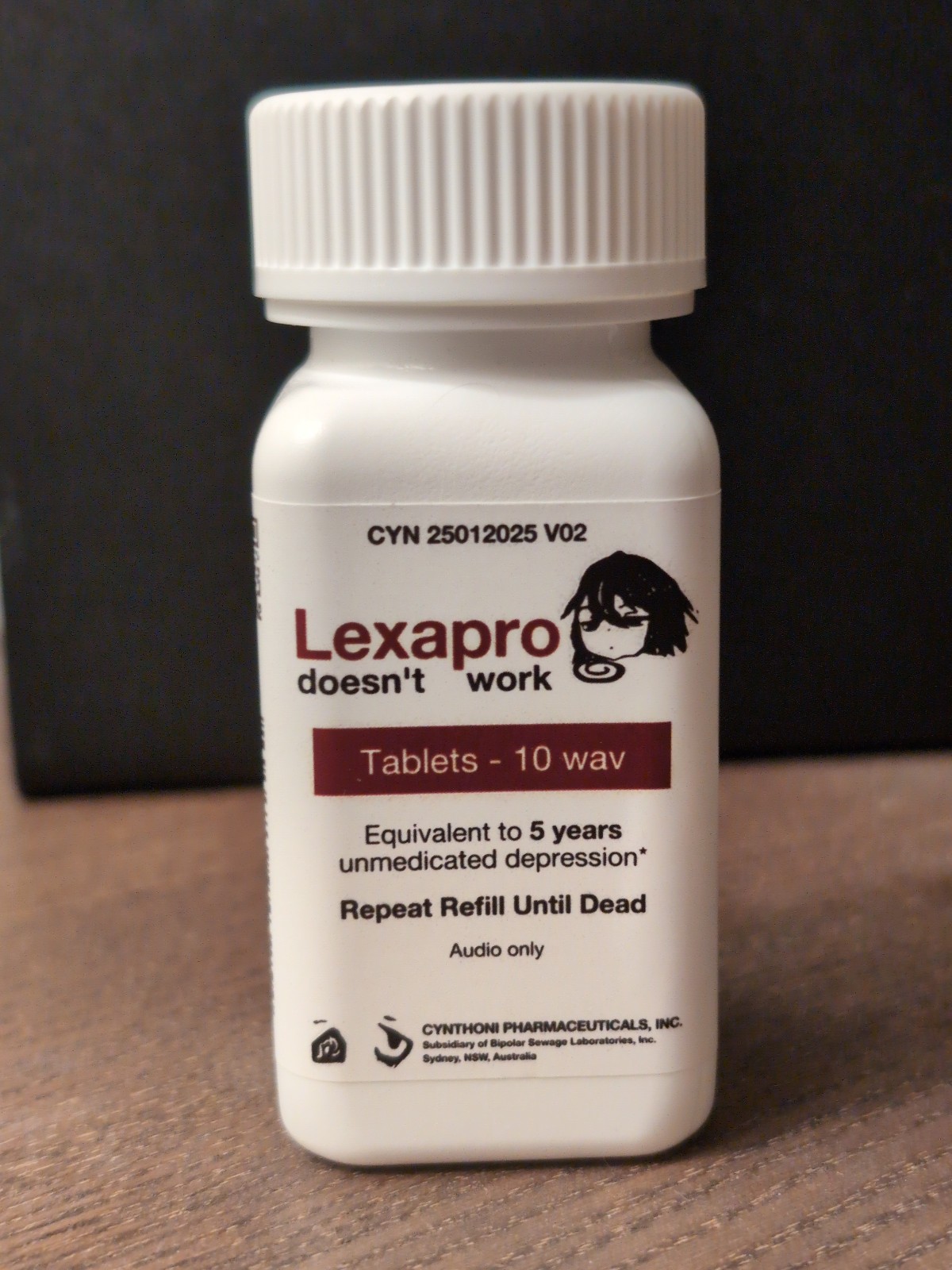 Custom Sewerslvt / Cynthoni "Lexapro Doesn't Work" Empty Bottle Charm
