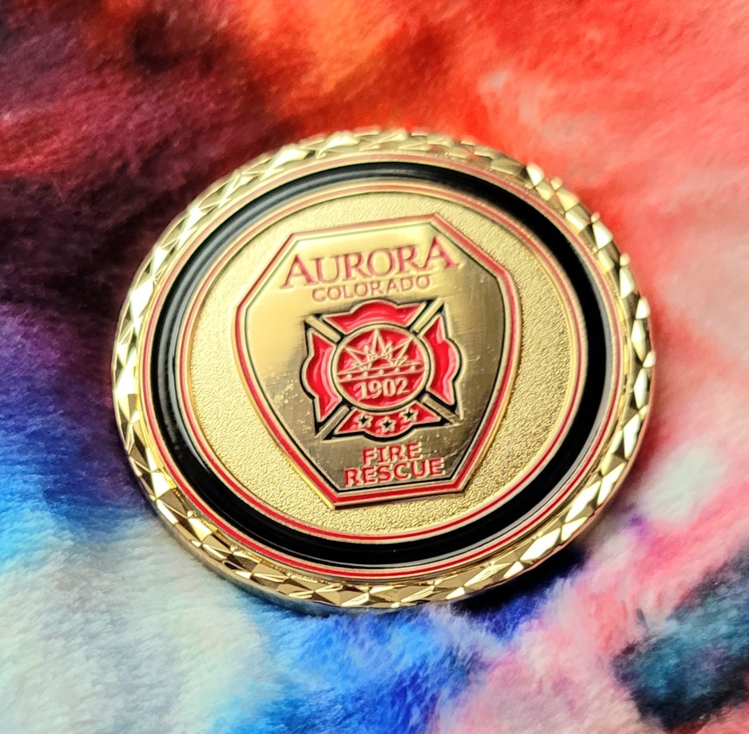 Aurora Colorado Fire Rescue Challenge Coin NEW | 2" Diameter