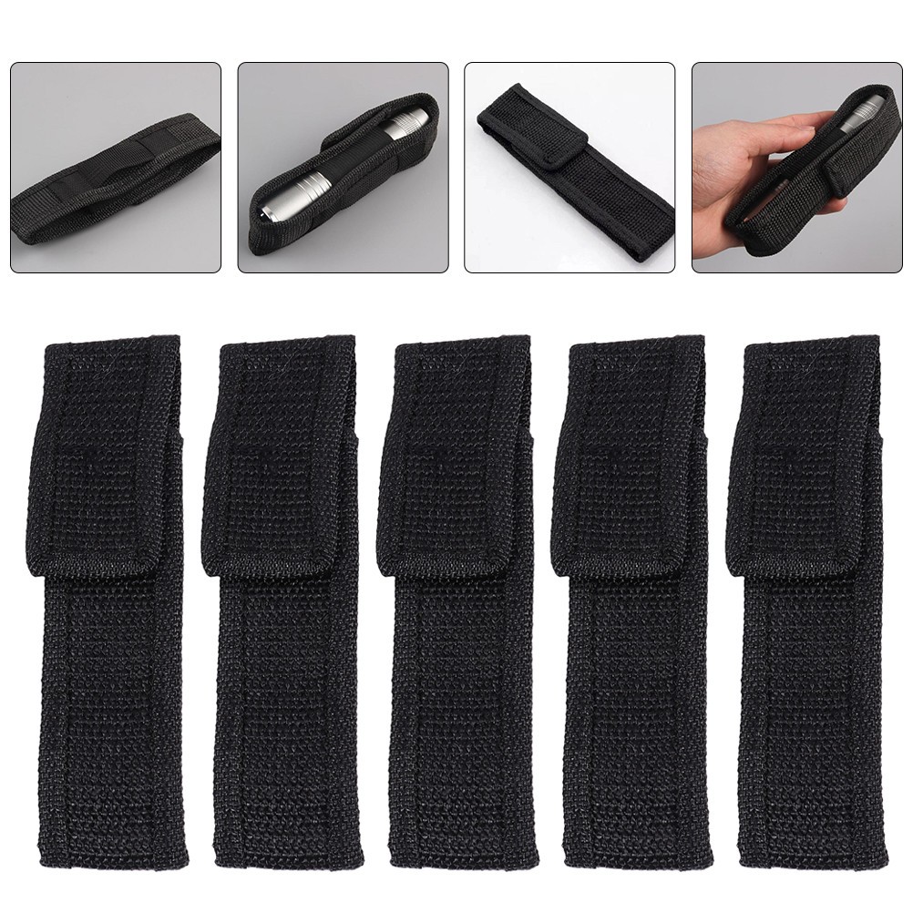 5 Pcs Flashlight Holder for Vest Electrician Pouch Led Lighting Bag Strap