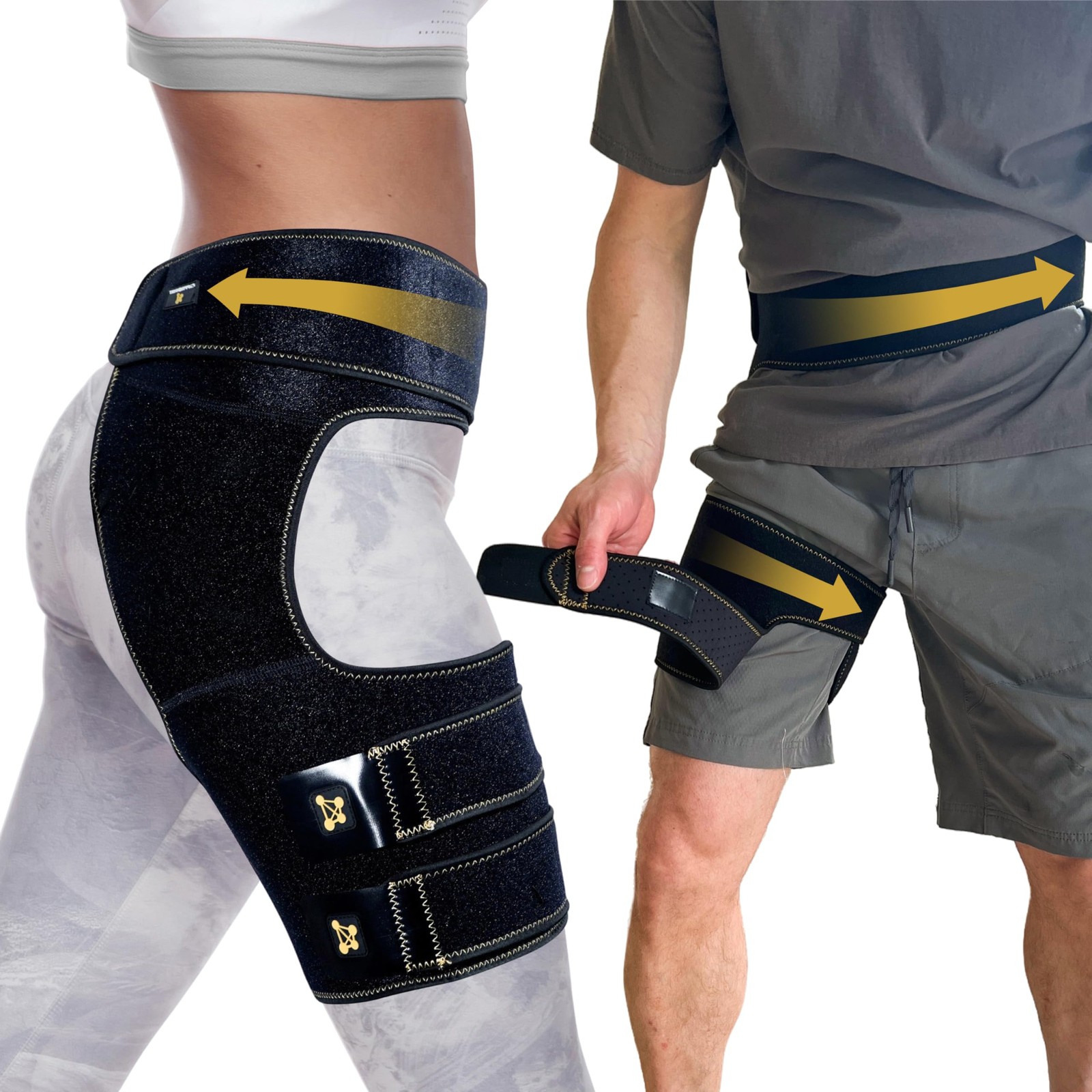 CopperJoint Copper Belt Upper Hip Brace for Women and Men, Thigh Compression ...