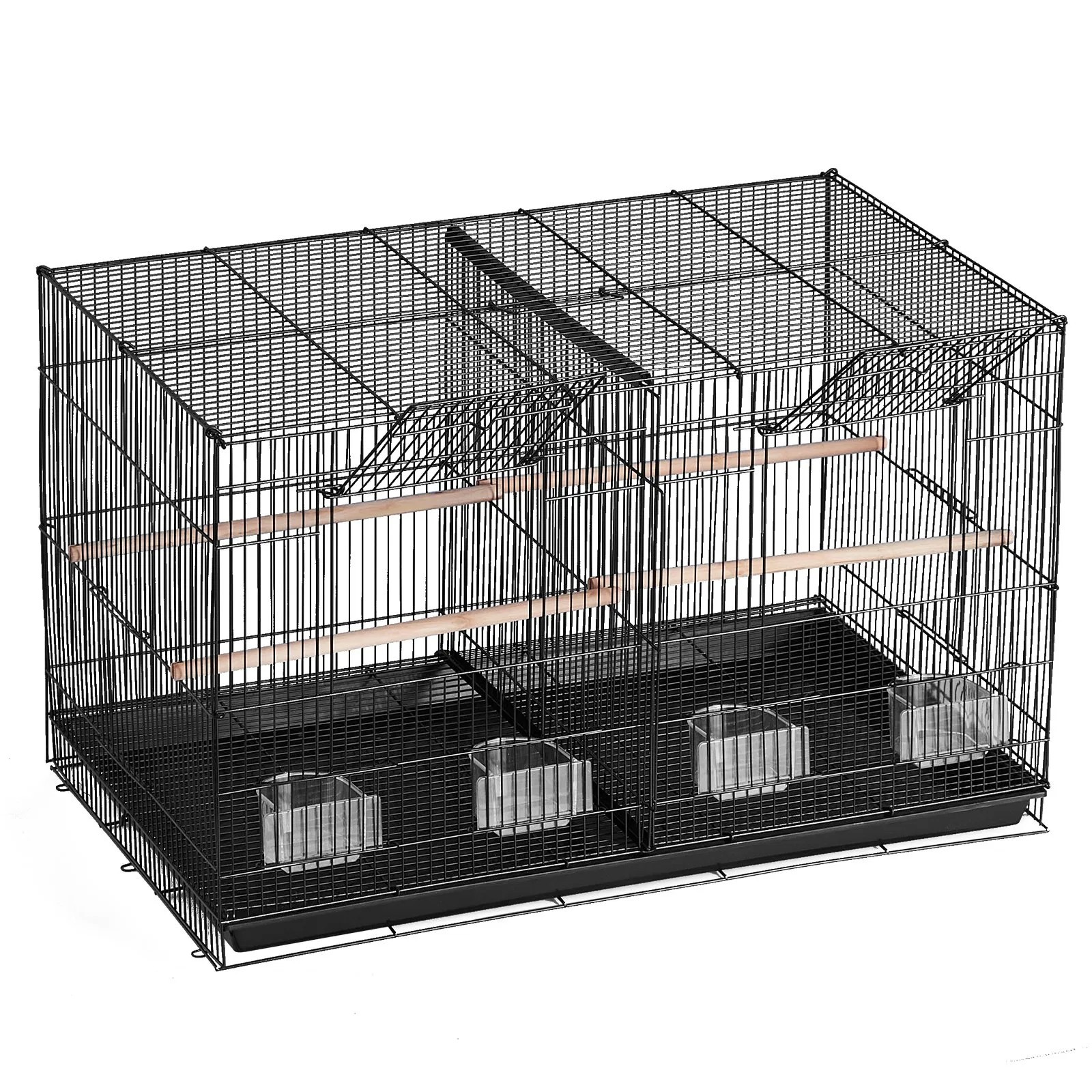 30-inch Flight Bird Cage, Stackable Divided Small Parakeet Cage for Parrots