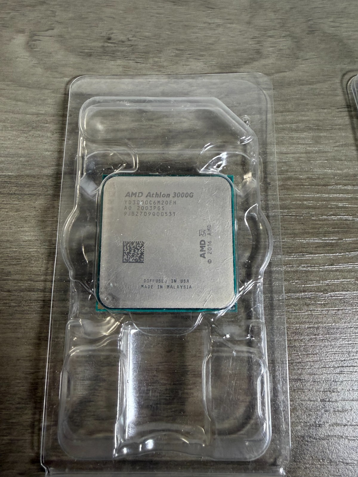 AMD Athlon 3000G AM4 CPU (3.5GHz, 2 Cores) - Pulled from working system