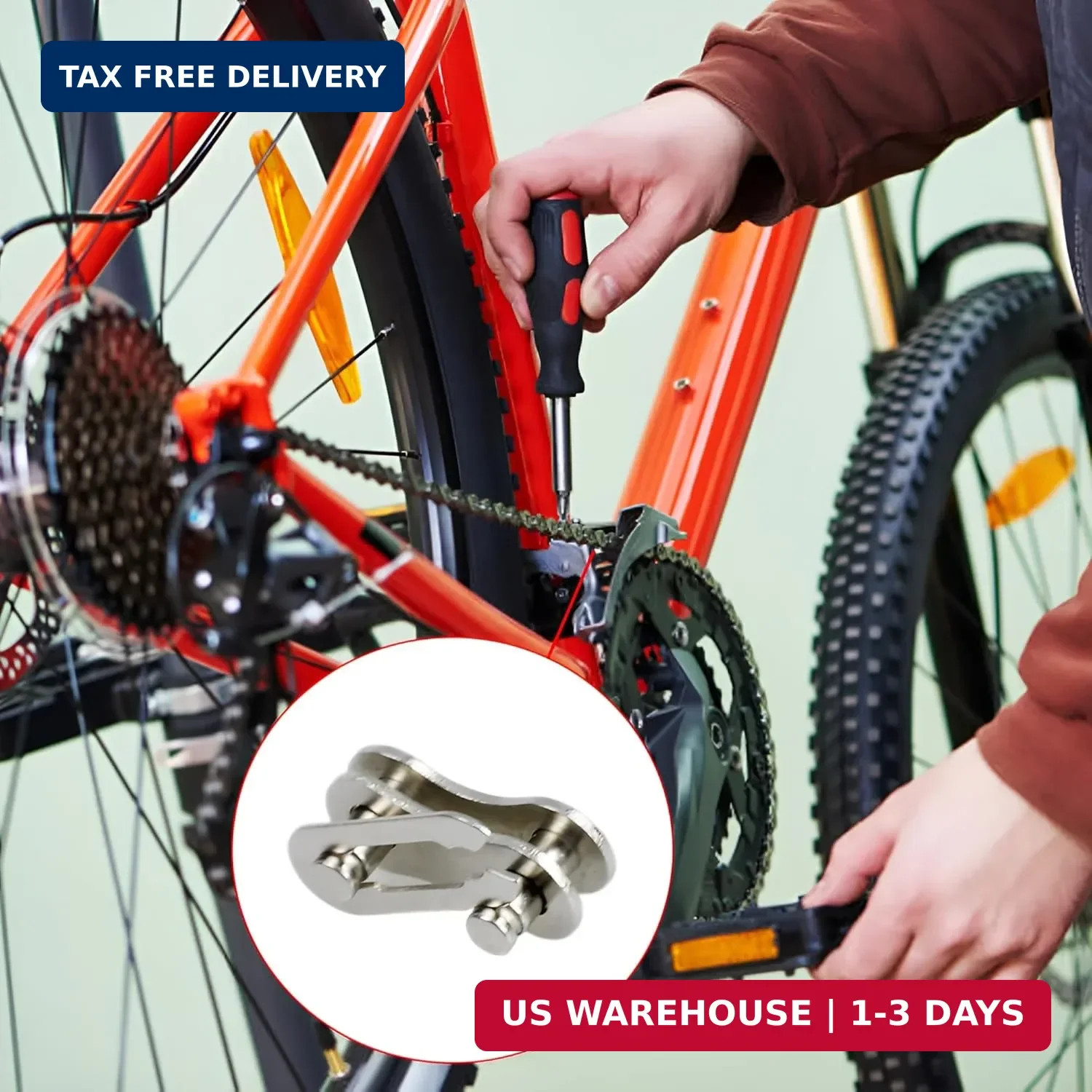 6 Pairs Single Speed Removable Quick Split Chain Link, Reusable Bicycle Missing