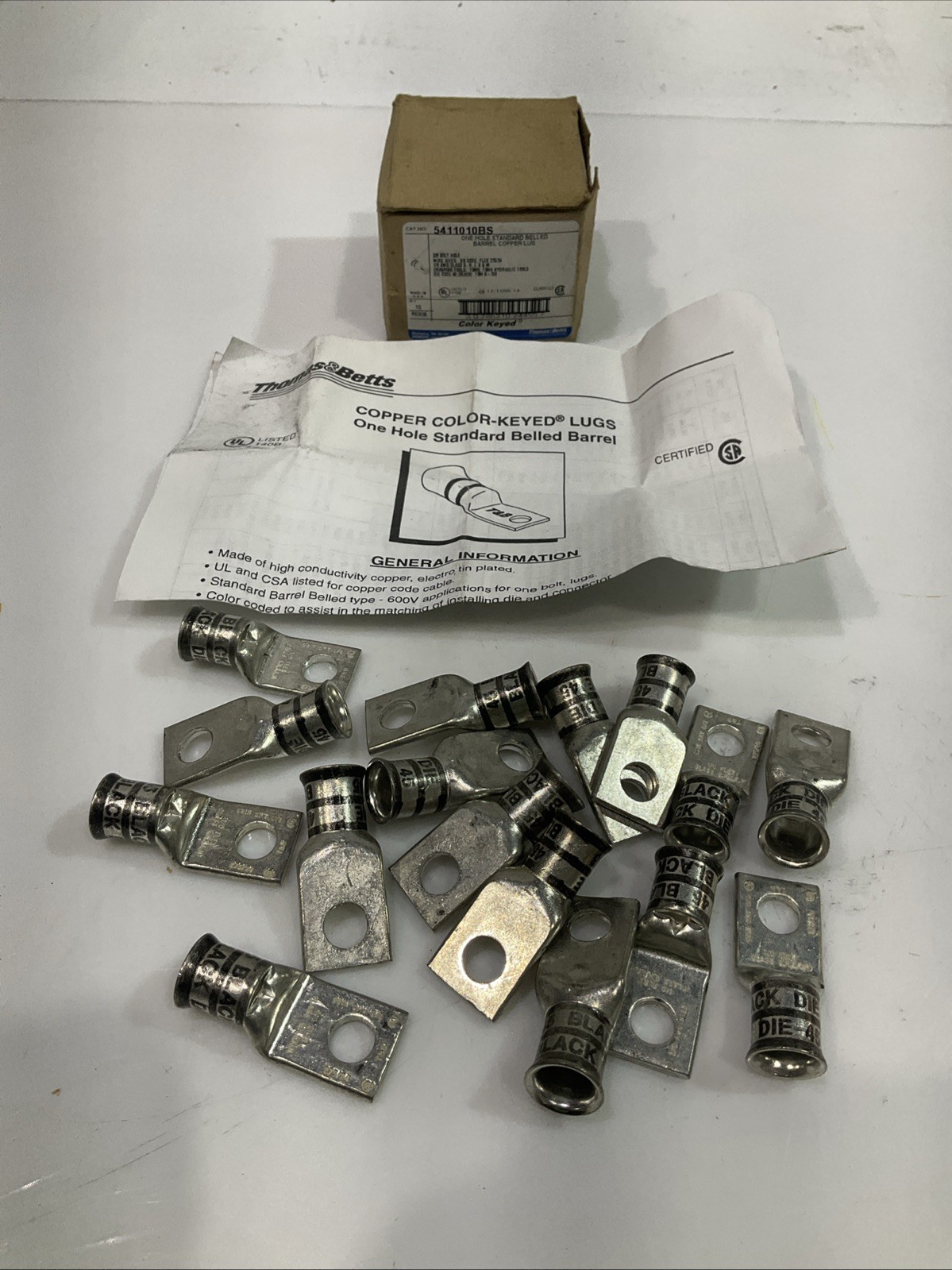 THOMAS & BETTS  5411010BS HOLE STANDARD BELLED BARREL LOT OF 16 Z2M