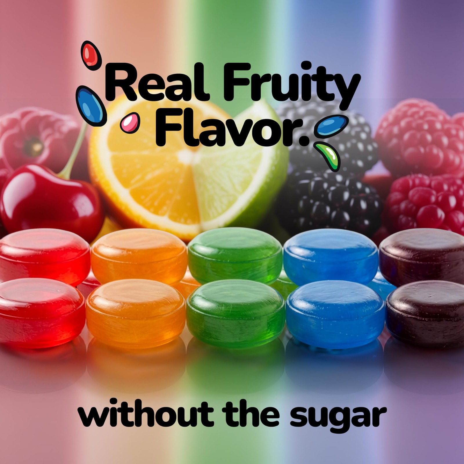 Sugar Free Assorted Fruit Hard Candy, 1 lb. Bag – Individually Wrapped...