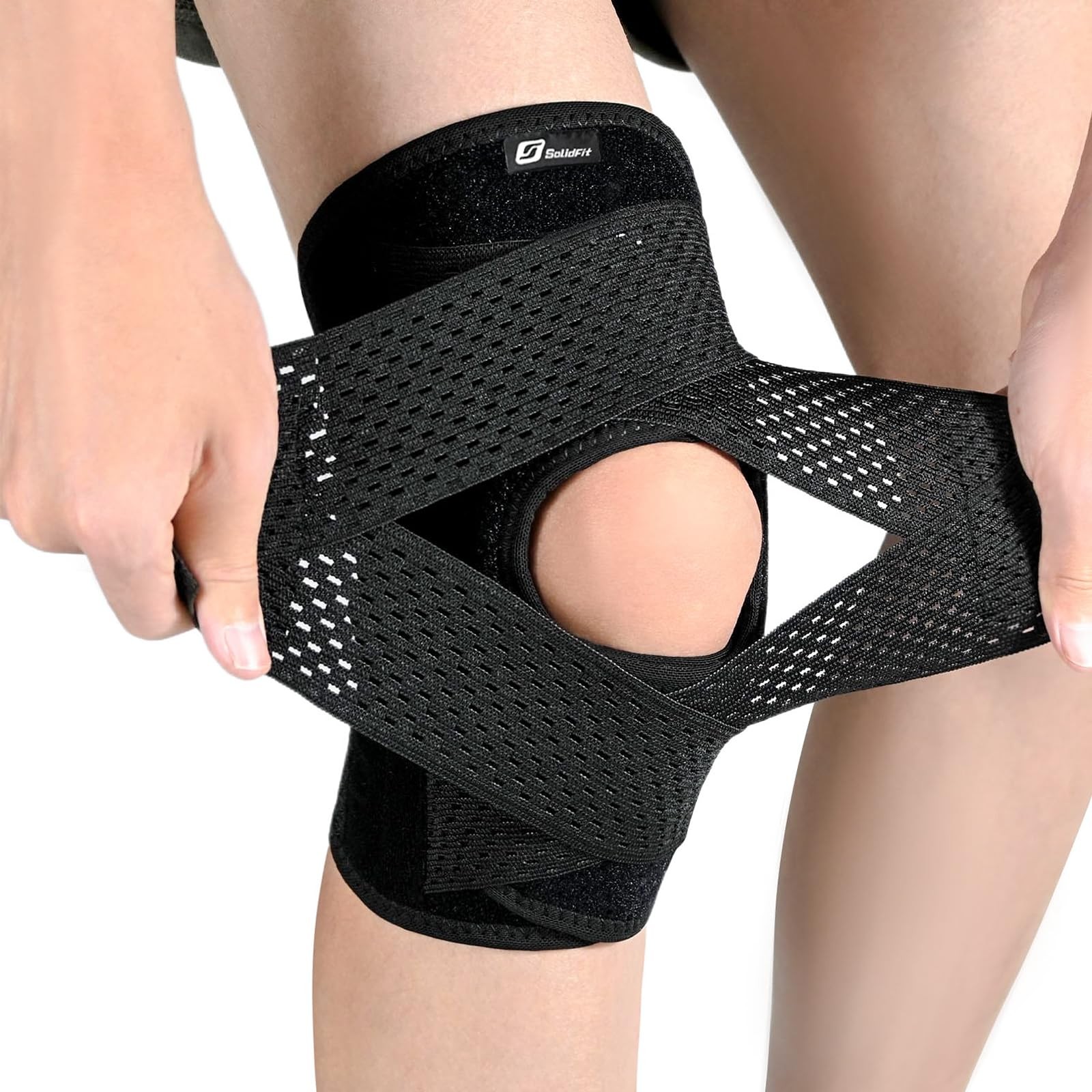 Knee Brace with Side Stabilizers for Meniscus Tear, Adjustable Knee Wrap for ...