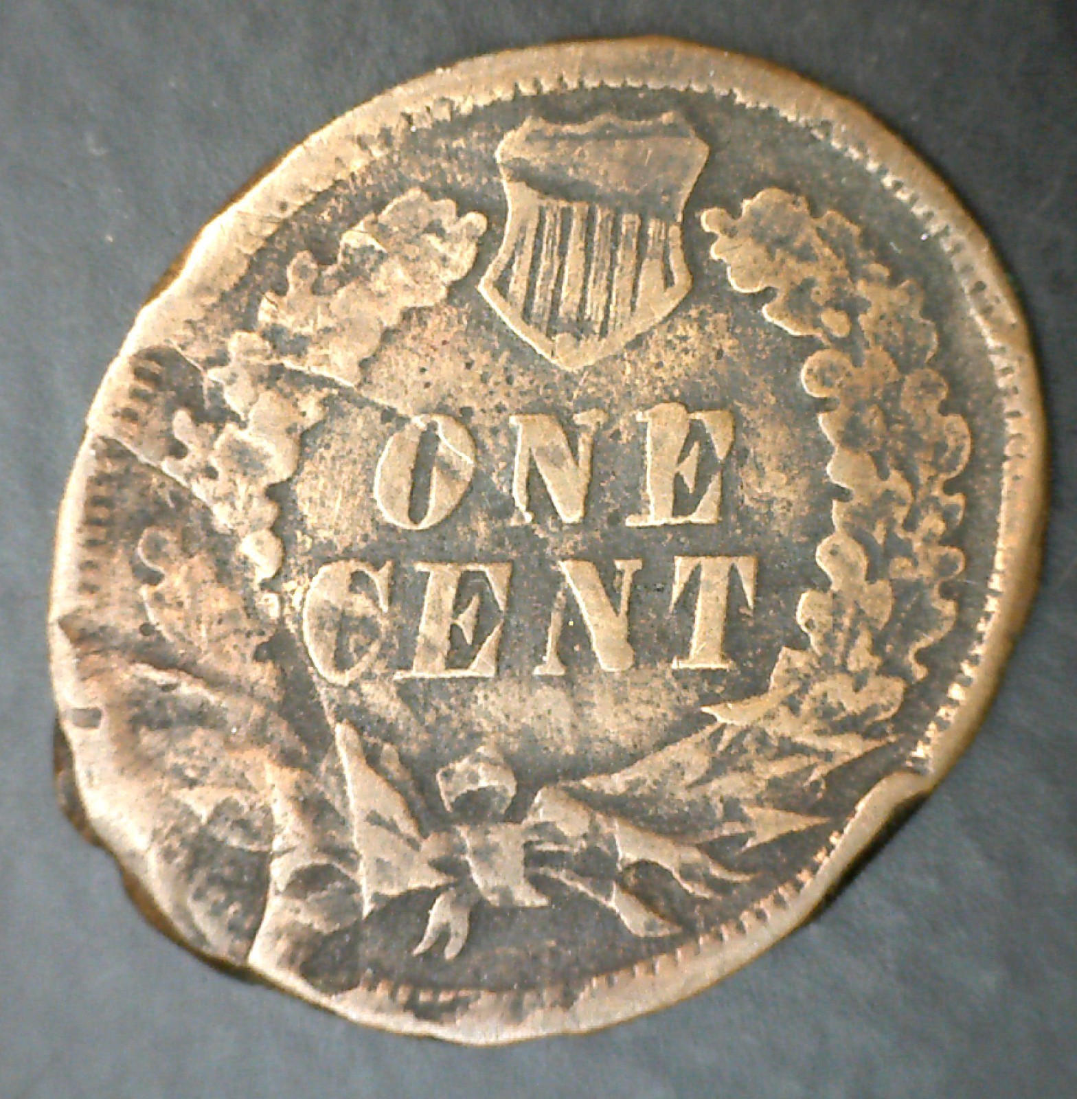 Damaged 1904 Indian Head Cent Circulated Coin 1c One-Cent