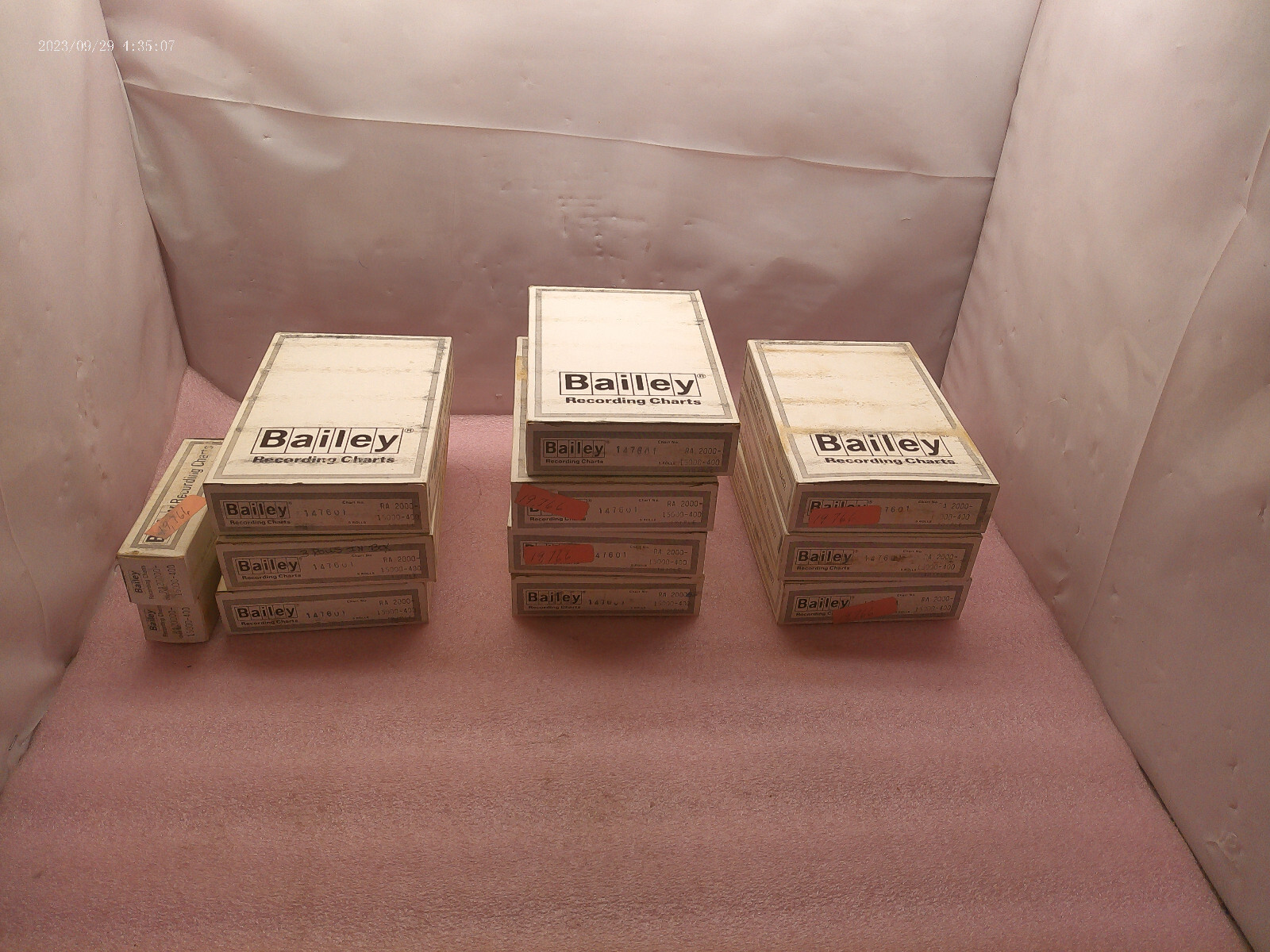 LOT OF 10, BAILEY, RA20000-15000-400, CHARTS, RECORDING, 5 ROLLS PER BOX (F)