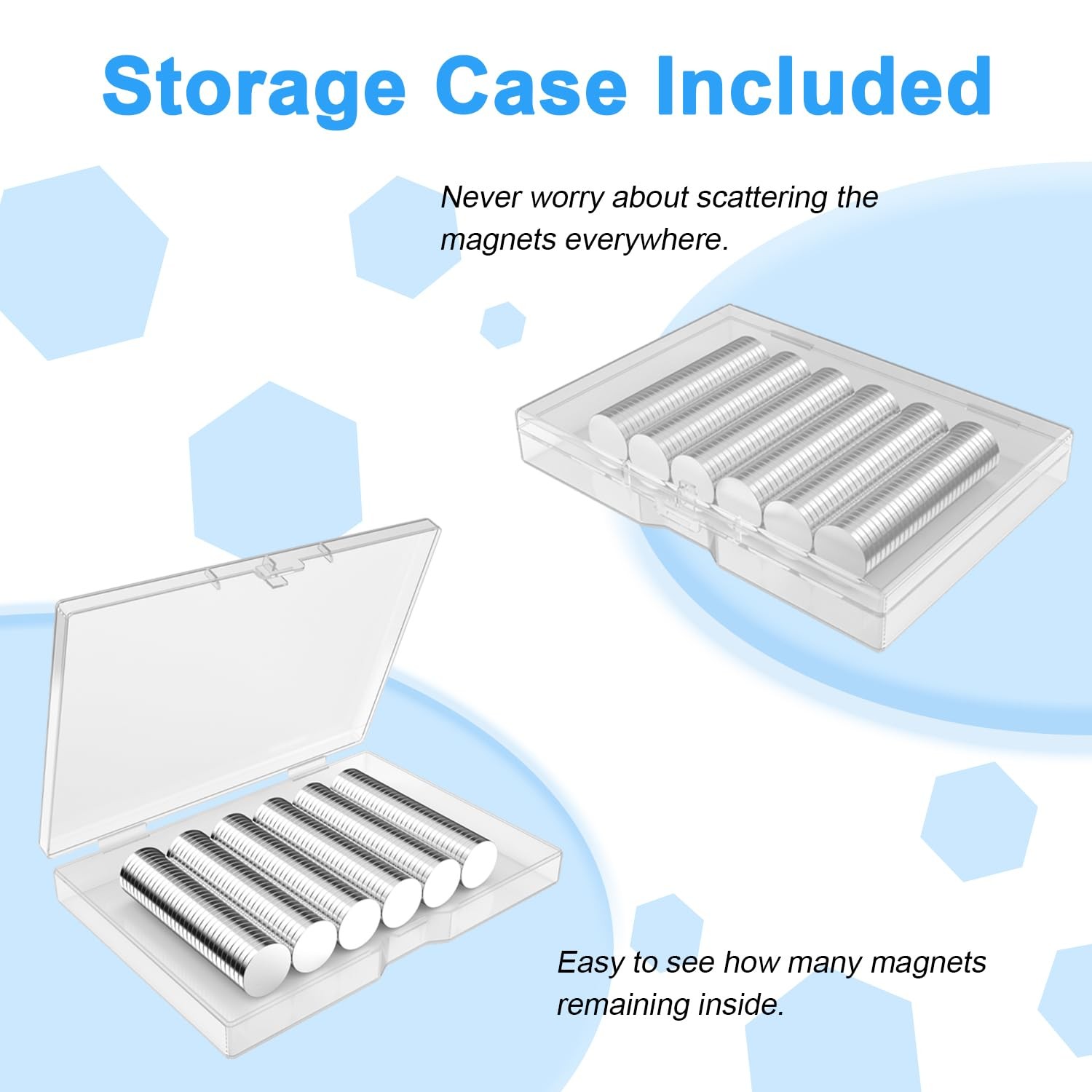 Magnets, Caturledas 600 Pack 8 Different Sizes Small Mix-8 Sizes, Silver