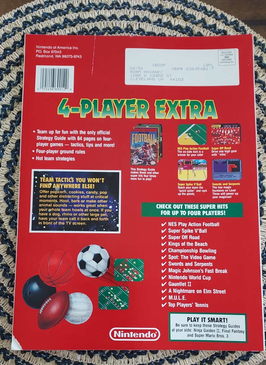 Nintendo Power NES 4-Player Extra Official Strategy Guide Book