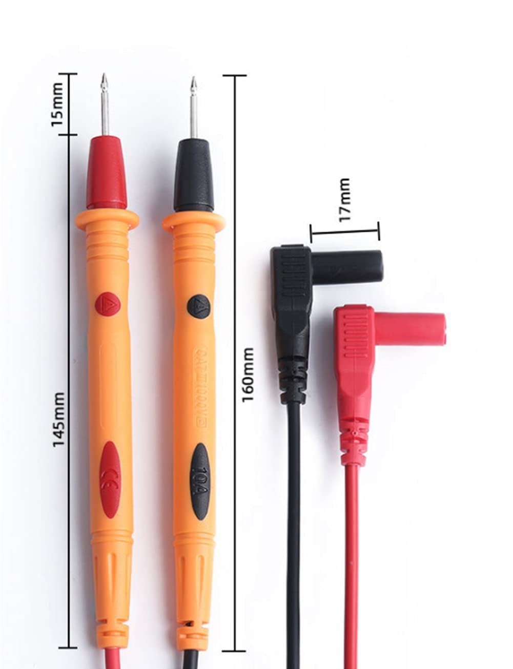 Digital Multimeter Test Leads 1000V 20A Sharp Probe Extension Clamp Tester Acces