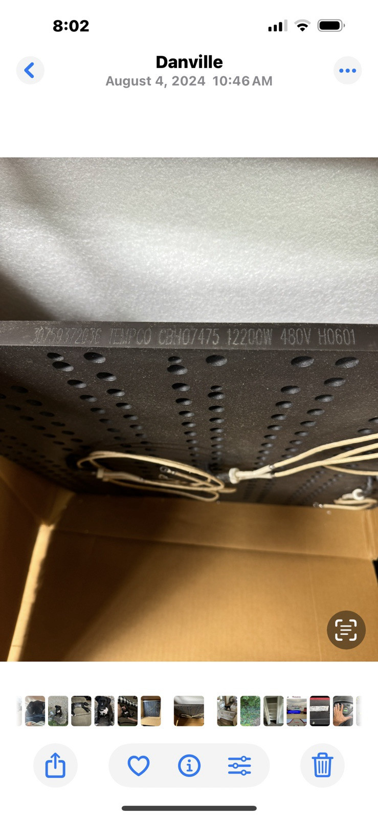 Tempo CBH 07475 480v  12200w Heating Element