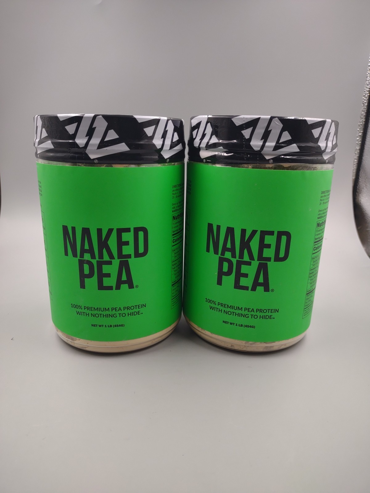Lot Of 2 Naked Pea Protein Powder 1lb Jars ~ 2lbs Total ~ Expires 04/2027