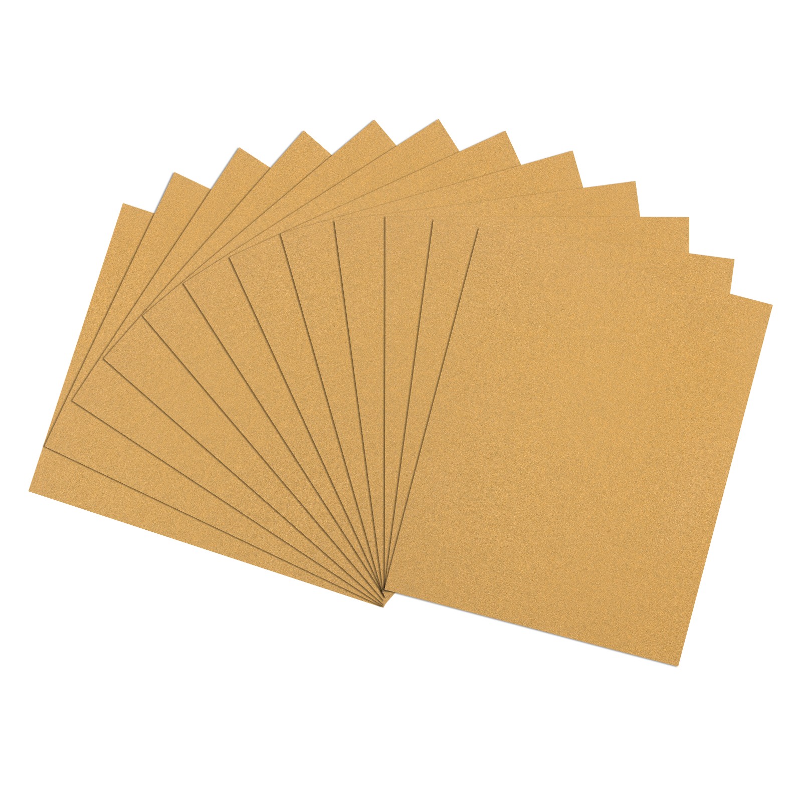 12 Pcs 150 Grit Dry Sandpapers, 9 x 11 Inch Sand Papers, Gold