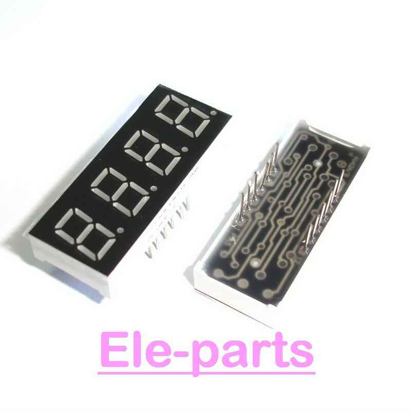 10 Pcs 4 Digit 0.4 Inch Red 7 Segment Led Display Common Cathode Digital Tube