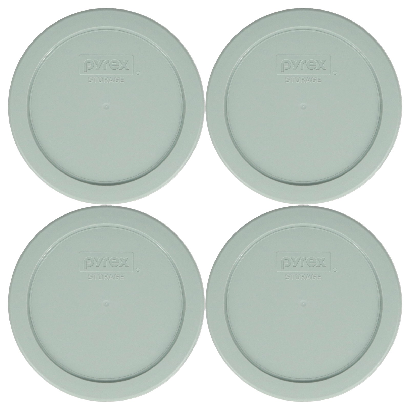 Pyrex 7201-PC 4-Cup Tranquil Green BPA-Free Plastic Lid (4-Pack) - Made in USA