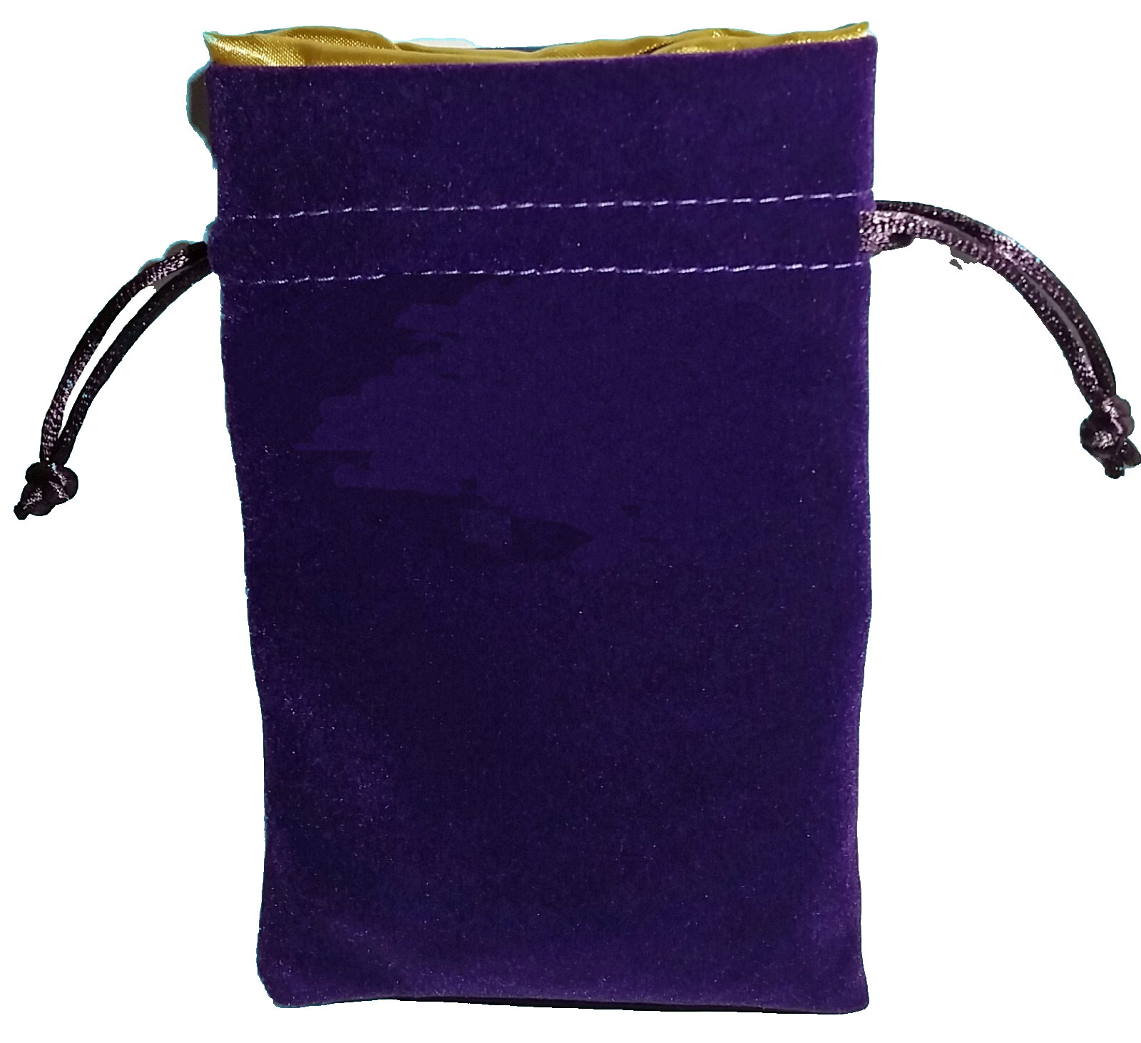 Purple Velvet with Luxury Satin Gold Lining 4x6 Opera Glasses Bag Storage Pouch
