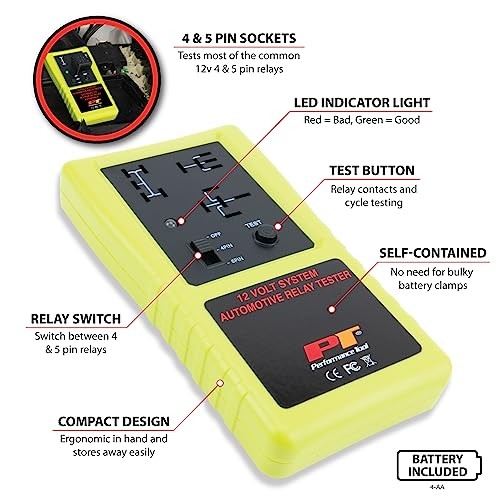 3009 Compact Cordless Automotive Relay Tester for 12 Cordless Relay Tester