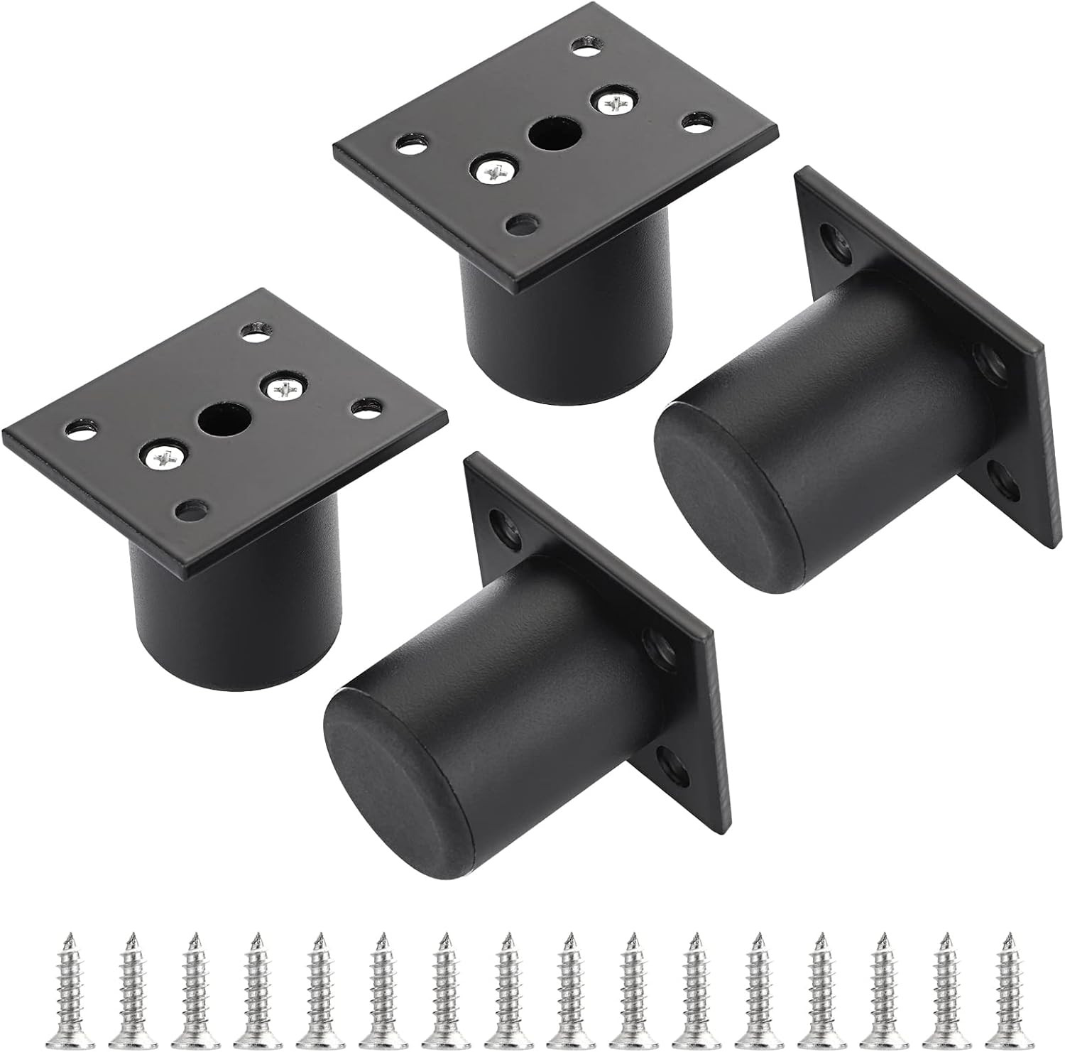 4PCS 2 Inch Metal Furniture Legs Feets Black Aluminum Alloy Furniture Legs Small