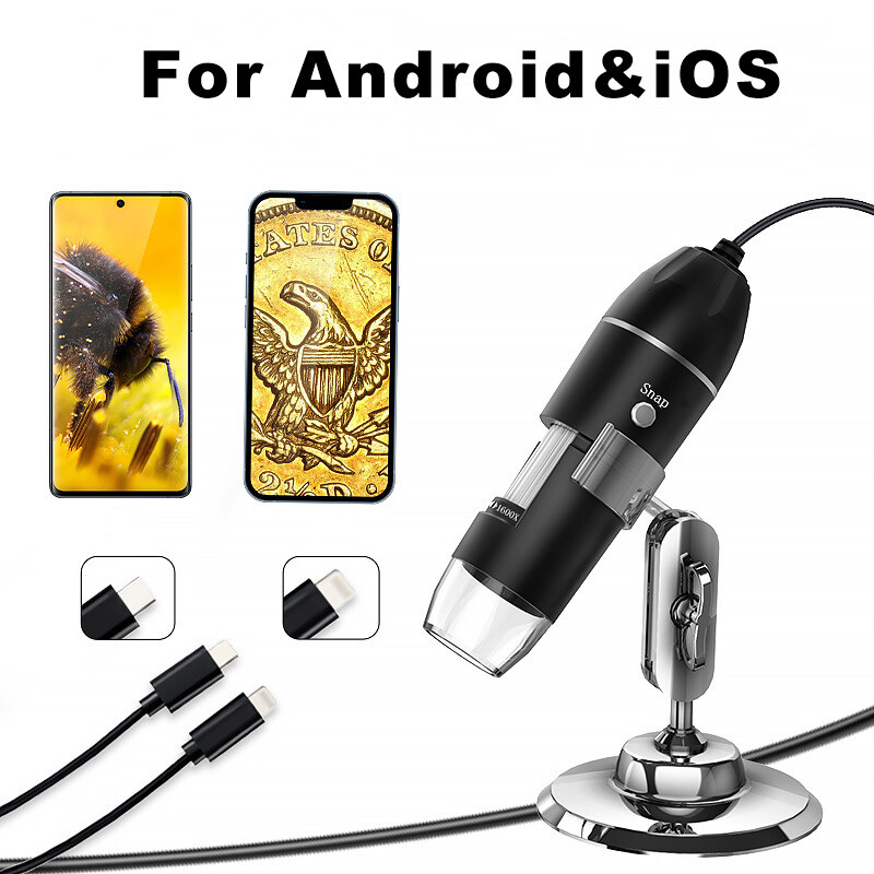 1600X 3in1 USB Digital Microscope for Electronic Accessories Coin Inspection US
